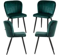 RegalosMiguel Pack 4 Sillas Luk Terciopelo - Verde