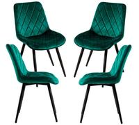 RegalosMiguel Pack 4 Sillas Min Terciopelo - Verde