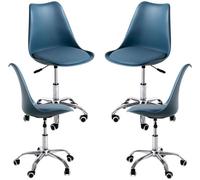 RegalosMiguel Pack 4 Sillas Neo - Azul Petróleo