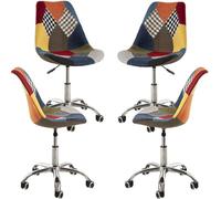 RegalosMiguel Pack 4 Sillas Neo Patchwork - Patchwork colores