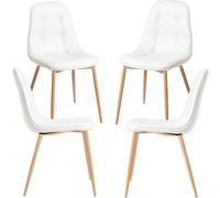 RegalosMiguel Pack 4 Sillas Plazi - Blanco