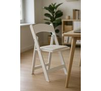 RegalosMiguel Pack 4 Sillas Plegables Wala Madera para Escritorio y Comedor - Blanco