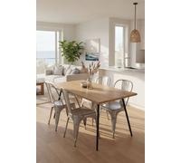 RegalosMiguel Pack 4 Sillas Torix - Gris metalizado