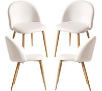 RegalosMiguel Pack 4 Sillas Vint Polipiel - Blanco