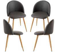 RegalosMiguel Pack 4 Sillas Vint Polipiel - Gris