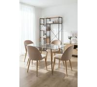 RegalosMiguel Pack 4 Sillas Vint Terciopelo - Champán