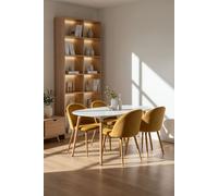 RegalosMiguel Pack 4 Sillas Vint Terciopelo - Mostaza