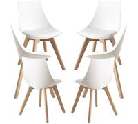 RegalosMiguel Pack 6 Sillas Blok - Blanco