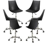 RegalosMiguel Pack 6 Sillas Blok Office - Negro