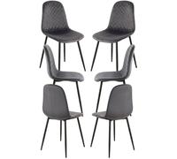 RegalosMiguel Pack 6 Sillas Boide - Gris oscuro