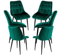 RegalosMiguel Pack 6 Sillas Cade Terciopelo - Verde