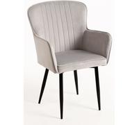 RegalosMiguel Pack 6 Sillas Dalye Terciopelo - Gris