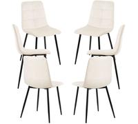 RegalosMiguel Pack 6 Sillas Daris Terciopelo - Beige