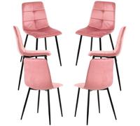 RegalosMiguel Pack 6 Sillas Daris Terciopelo - Rosa