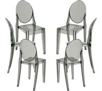 RegalosMiguel Pack 6 Sillas Diam - Negro