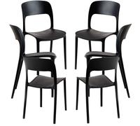 RegalosMiguel Pack 6 Sillas Inis - Negro