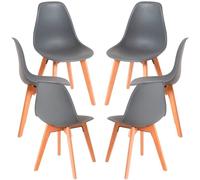 RegalosMiguel Pack 6 Sillas Kelen - Gris oscuro