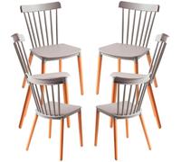 RegalosMiguel Pack 6 Sillas Leka - Gris