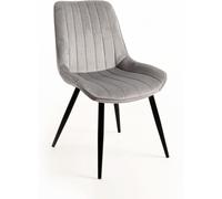 RegalosMiguel Pack 6 Sillas Lene Terciopelo - Gris claro