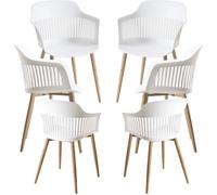 RegalosMiguel Pack 6 Sillas Lisy - Blanco