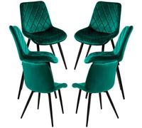 RegalosMiguel Pack 6 Sillas Min Terciopelo - Verde