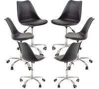 RegalosMiguel Pack 6 Sillas Neo - Negro