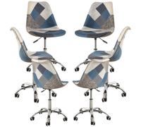 RegalosMiguel Pack 6 Sillas Neo Patchwork - Patchwork Blue