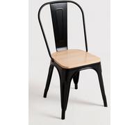 Regalos Miguel - Packs Sillas Comedor - Pack 6 Sillas Torix Madera Natural - Negro Mate