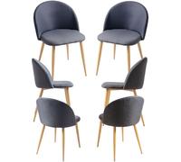 Regalos Miguel - Packs Sillas Comedor - Pack 6 Sillas Vint Tela - Gris Claro