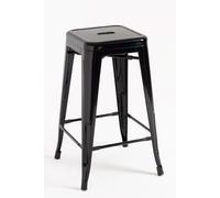 RegalosMiguel Pack 6 Taburetes Torix Bajos 65 cm - Negro