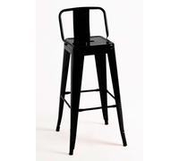 RegalosMiguel Pack 6 Taburetes Torix Respaldo 100 cm - Negro