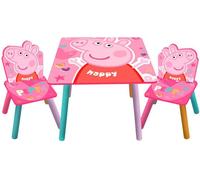 ARDITEX Pp13984 Set De Mesa (50x50x44cm) Y 2 Sillas (26.5x26.5x50cm) De Madera De Eone, color Peppa Pig, único