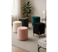 RegalosMiguel Puff Laty Terciopelo - Blanco