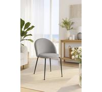 RegalosMiguel Silla Black Dalnia Terciopelo - Gris claro