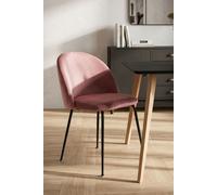 RegalosMiguel Silla Black Dalnia Terciopelo - Rosa