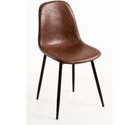 RegalosMiguel Silla Black Teok Polipiel Vintage - Café Vintage