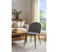 RegalosMiguel Silla Black Vint Terciopelo - Gris claro