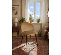 RegalosMiguel Silla Black Vint Terciopelo - Marrón Claro