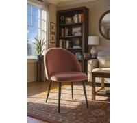 RegalosMiguel Silla Black Vint Terciopelo - Rosa