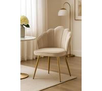 RegalosMiguel Silla Blume Gold Terciopelo - Beige
