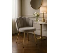 RegalosMiguel Silla Blume Gold Terciopelo - Gris