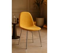 RegalosMiguel Silla Chrome Teok Terciopelo - Amarillo