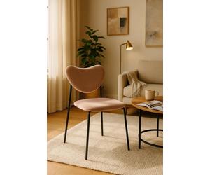 RegalosMiguel Silla Cora Black Terciopelo - Rosa
