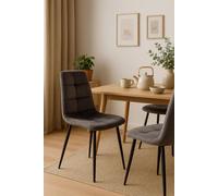 RegalosMiguel Silla Daris Terciopelo - Gris oscuro