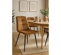 Regalos Miguel - Sillas Comedor - Silla Daris Terciopelo - Marrón Claro