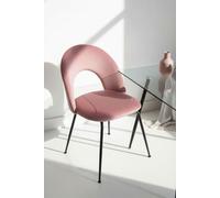 RegalosMiguel Silla Dawa Black Terciopelo - Rosa