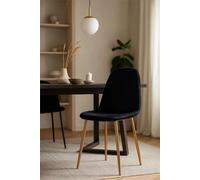 RegalosMiguel Silla Golden Teok Terciopelo - Negro