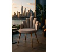 RegalosMiguel Silla Hand Gold Terciopelo - Gris claro