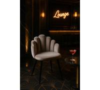 RegalosMiguel Silla Hand Terciopelo Patas Negras - Gris