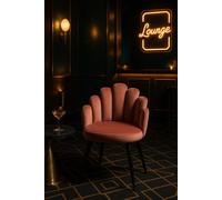 RegalosMiguel Silla Hand Terciopelo Patas Negras - Rosa